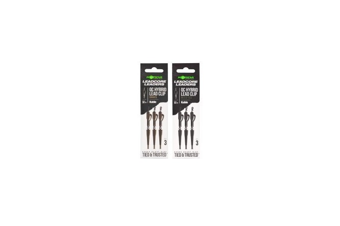 Korda Kable Leadcore Leader Hybrid Lead Clip QC Swivel 50cm