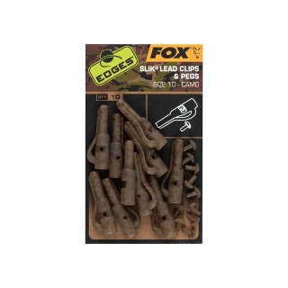 Fox  Edges Camo Size 10 Slik lead clip + pegs