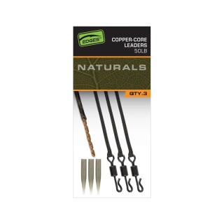 Fox  Edges Naturals Copper-Core Leaders x3