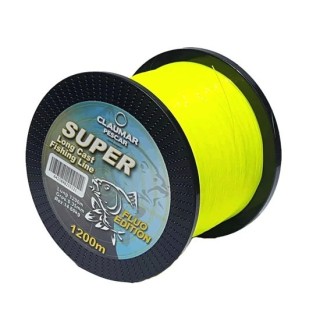 Claumar Monofilo Super Long Cast Yellow Fluo