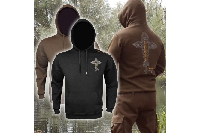 Vass Carp Rising Hoodie Khaki 
