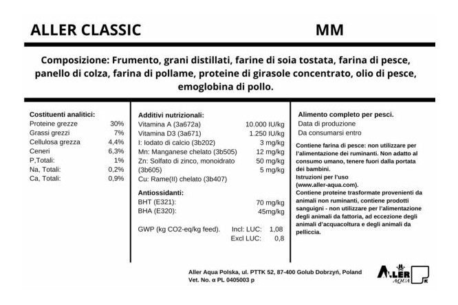 Aller Aqua Classic Pellets 25kg