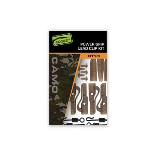 Fox  Edges Camo Power Grip Lead Clip Kit  2