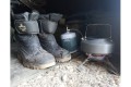 Vass Fleece Lined Boot w/Velcro Strap Blk/Grn