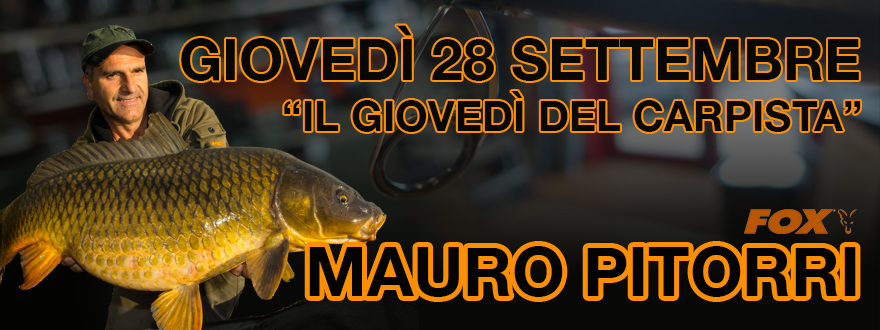 Mauro Pitorri - Giovedì 28 Settembre a Carpfishingonline